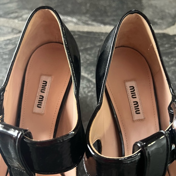 Miu Miu Black Patent Leather Mary Jane Heels - Picture 3 of 6
